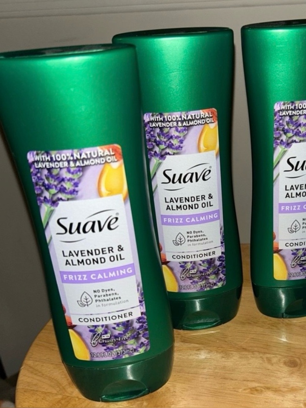 (3) NEW Suave Lavender & Almond Oil Conditioner 12.6 oz. Frizz Calming